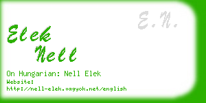 elek nell business card